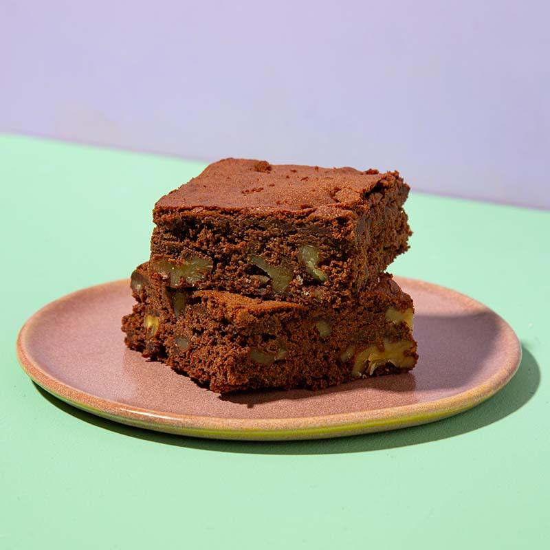 Cuadrado  Brownie con nueces