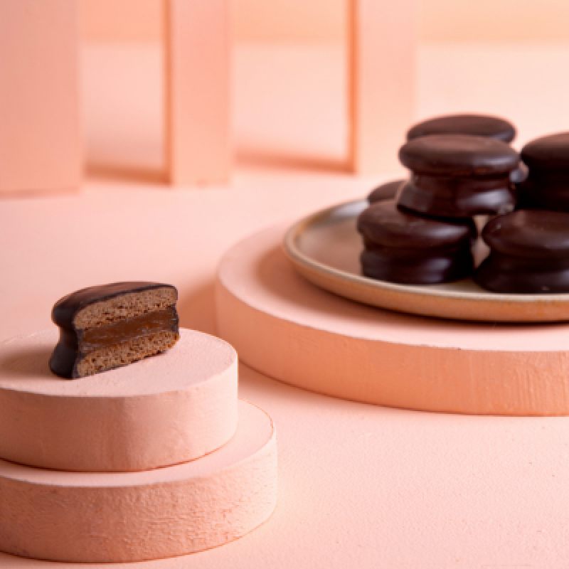 Alfajores de chocolate negro chicos