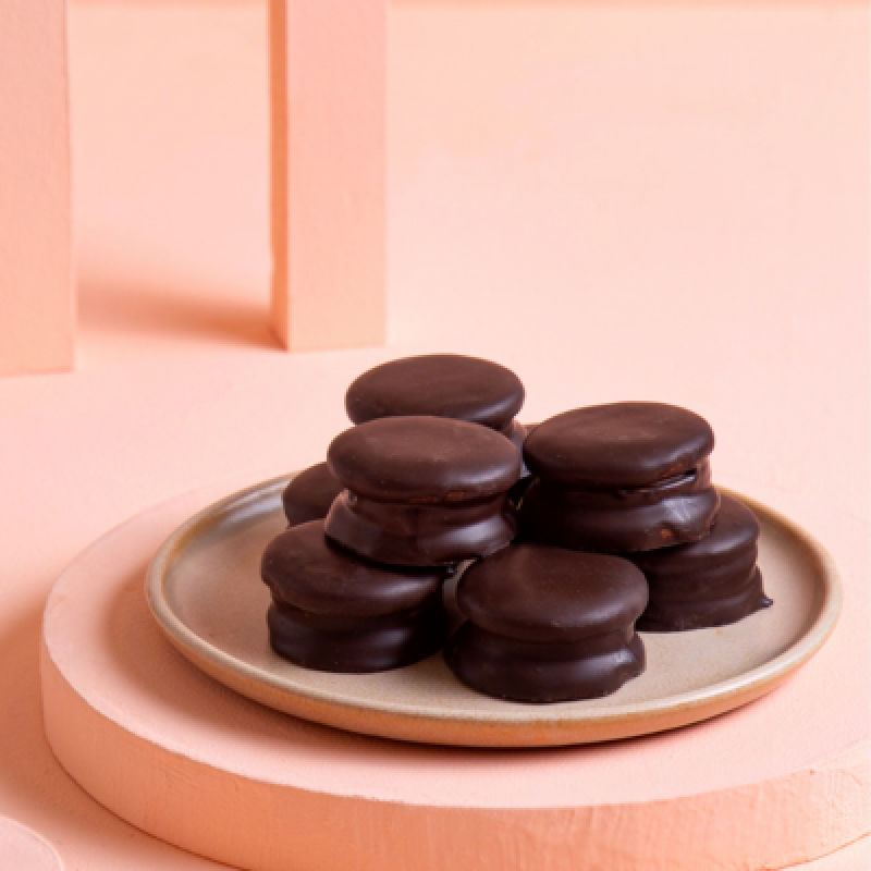 Alfajores de chocolate negro chicos