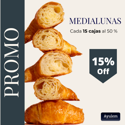 Promo 15 Cajas medialunas de manteca