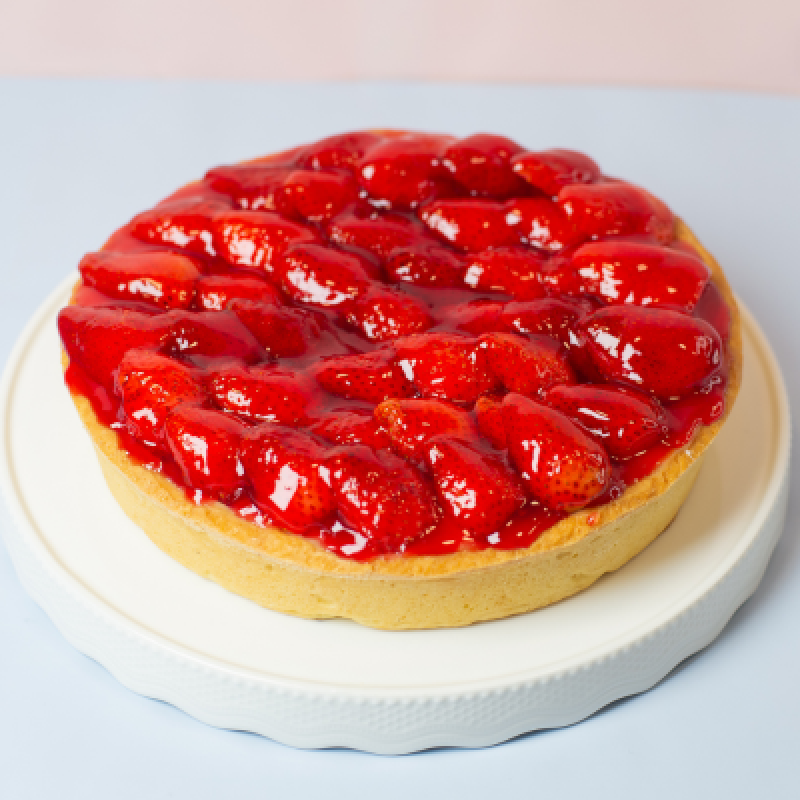 Tarta de frutillas con crema pastelera grande