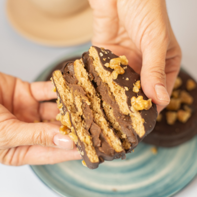 Alfajores de nuez extra grande
