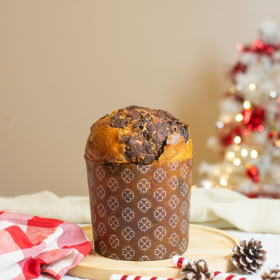 Panettone  de chocolate 1/2 kilo (pack de 6 unidades)