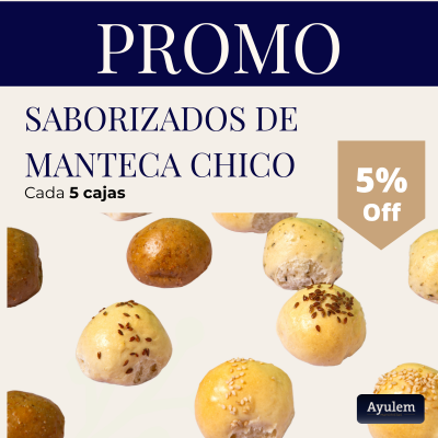 Promo 5 cajas saborizados manteca chicos