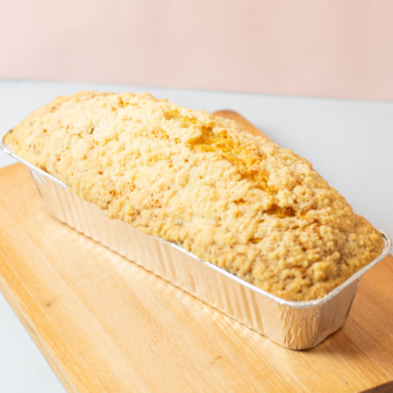 Budin de manzana con crumble chico