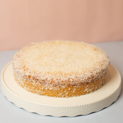 Tarta de coco con dulce de leche