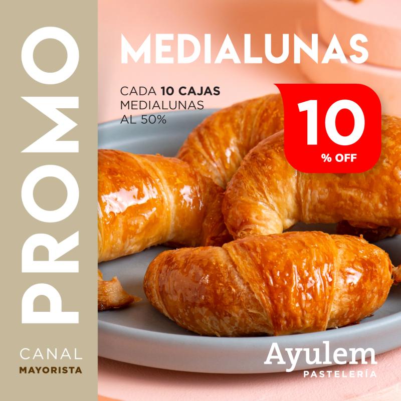 Promo 10 Cajas medialunas de manteca 50%